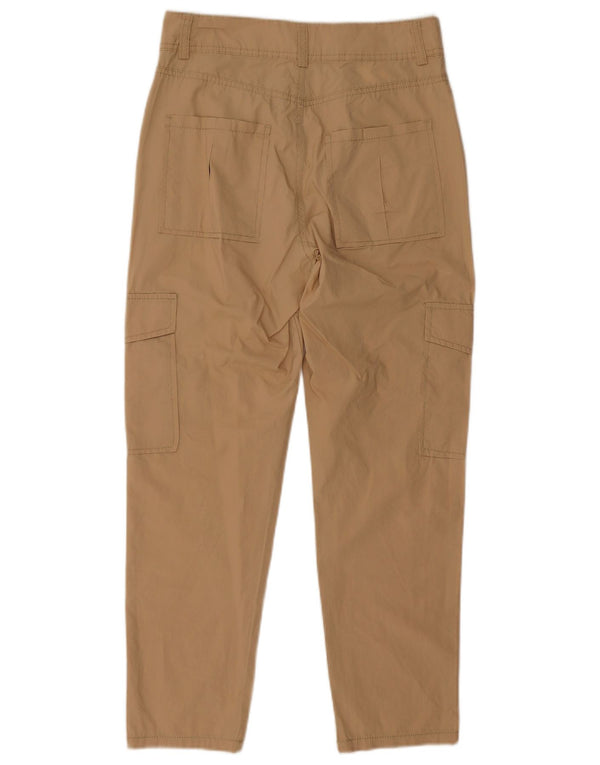 Pantaloni cargo corti da donna Benetton UK 6 XS W28 L25 Cotone beige