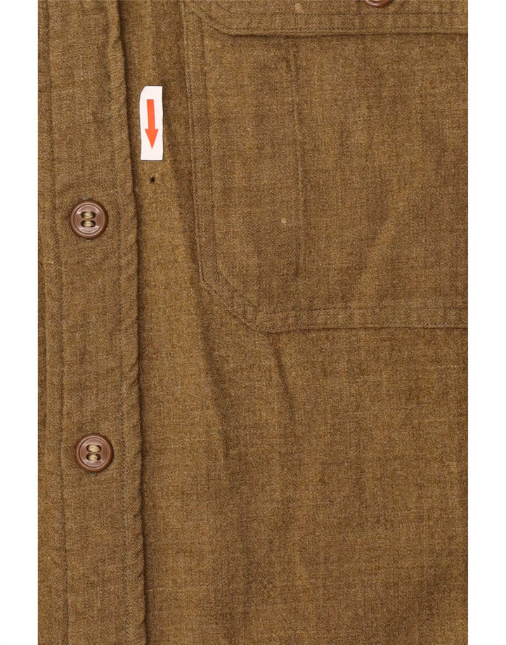 Camicia vintage in flanella da uomo verde medio Classic