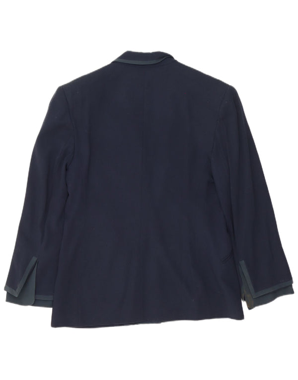Giacca blazer da donna a 1 bottone Ferre UK 16 grande blu navy