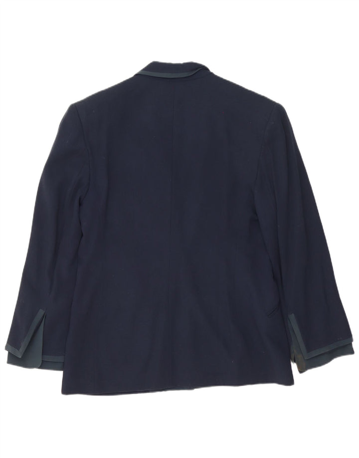 Giacca blazer da donna a 1 bottone Ferre UK 16 grande blu navy