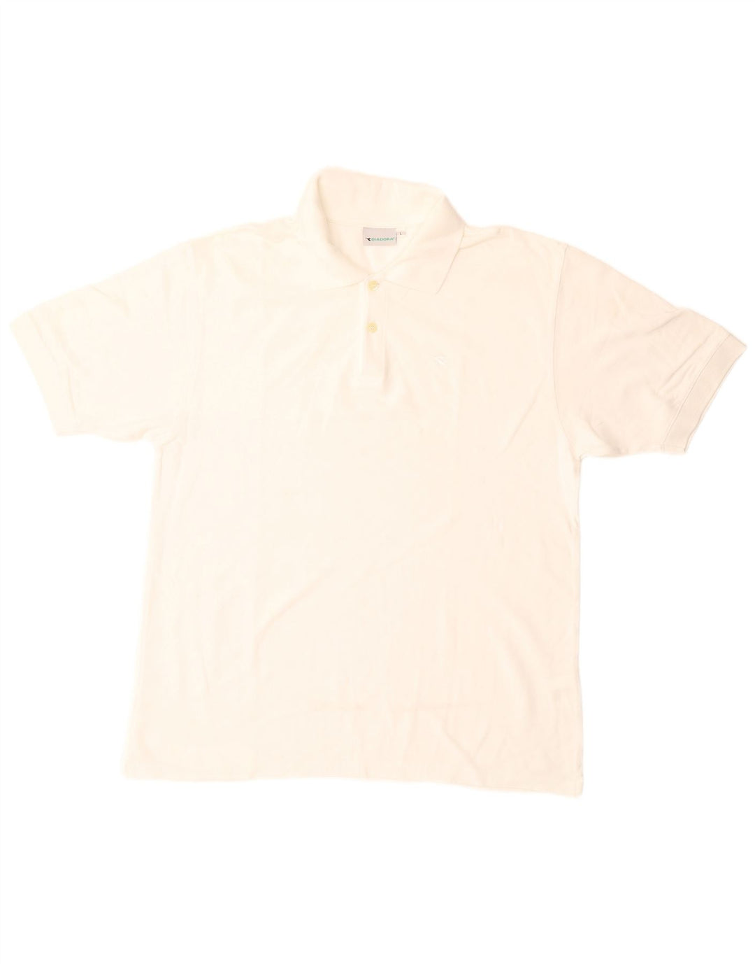Polo Diadora Uomo Large Bianca in Cotone