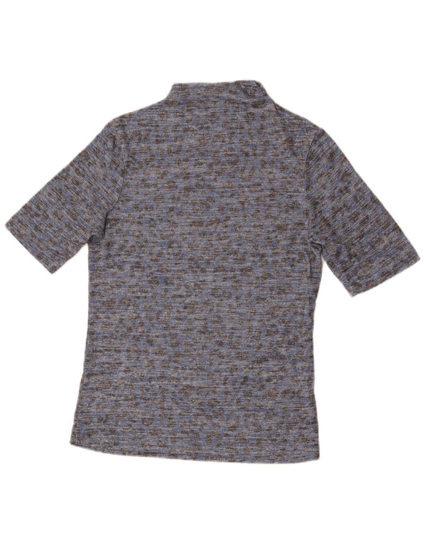 T-shirt da donna Marks & Spencer Top UK 12 Viscosa con stampa animalier blu medio