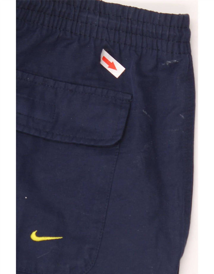 Pantaloncini bermuda cargo da uomo Nike medi W36 blu navy cotone sportivo
