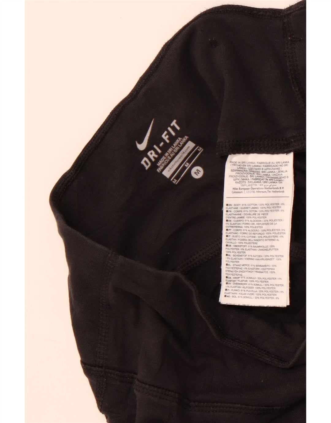 Pantaloni da tuta Nike Dri Fit da donna UK 14 cotone medio nero