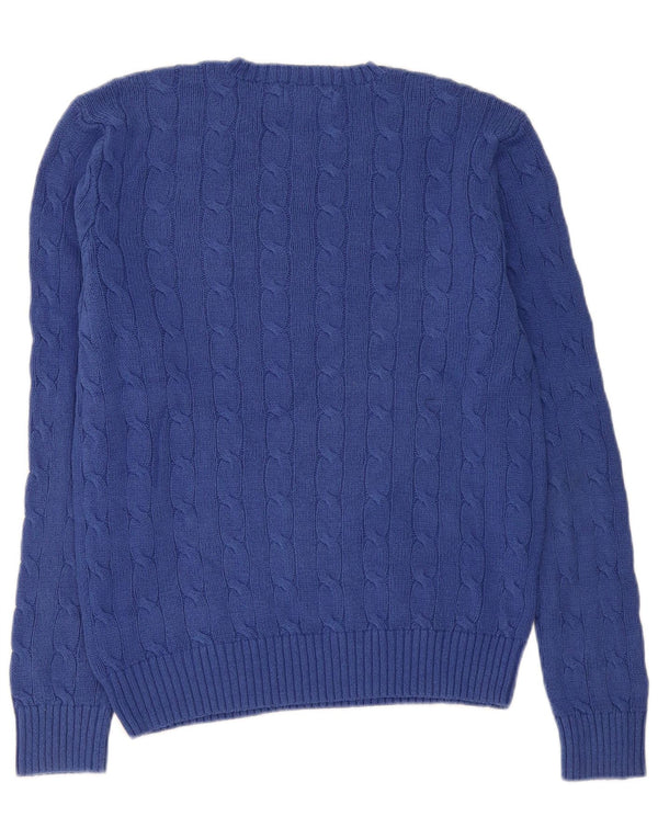 Polo Ralph Lauren Maglione girocollo da uomo in cotone blu piccolo