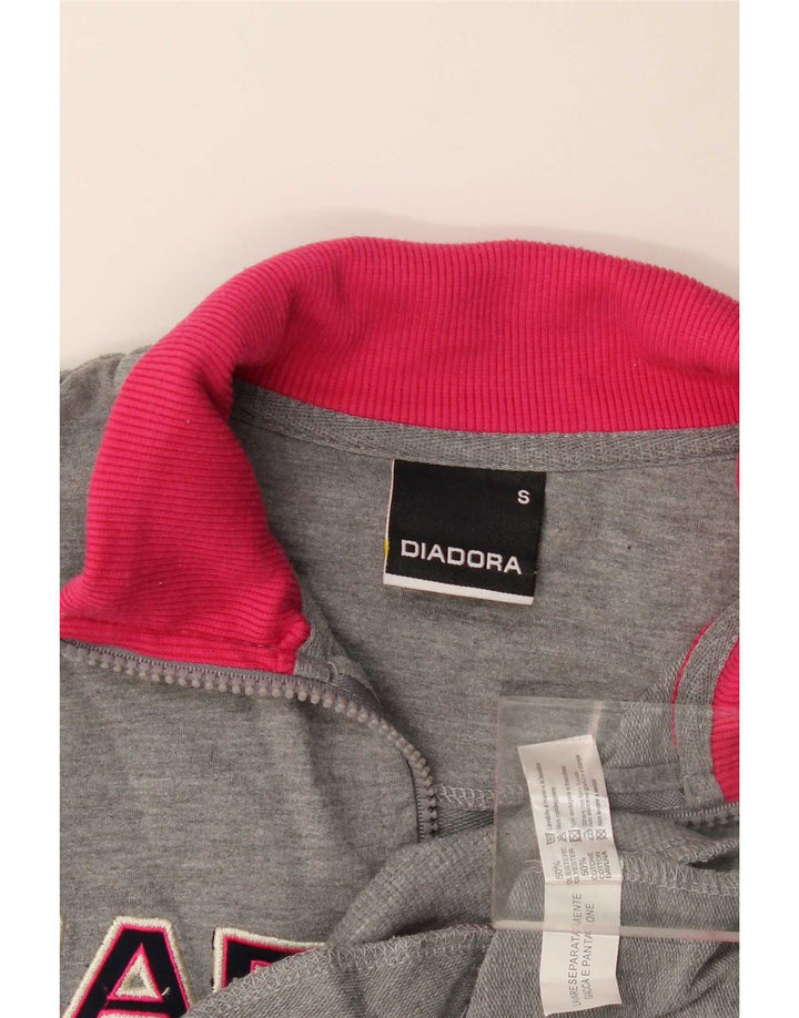 Giacca da tuta grafica da donna Diadora UK 10 Small Grey Colourblock