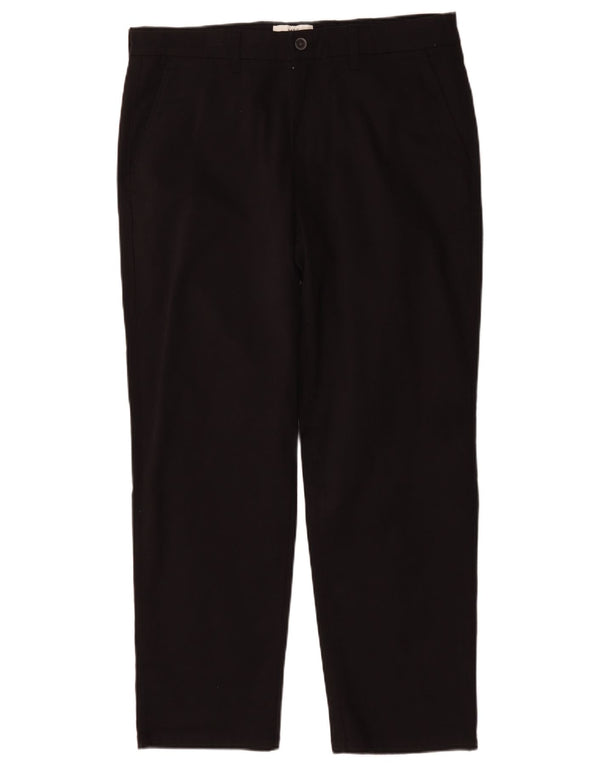 Pantaloni chino larghi da uomo Marks & Spencer W36 L29 cotone nero