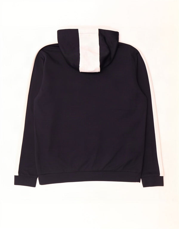 Armani Exchange Uomo Felpa con cappuccio grafica Maglione grande Blu navy Colourblock