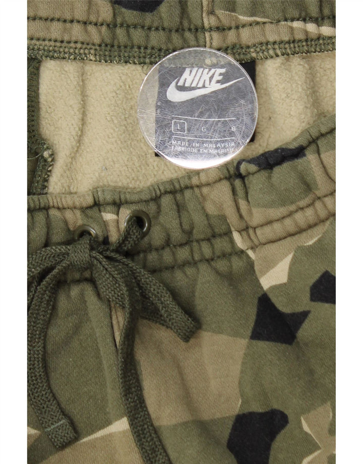 Pantaloni da tuta da uomo Nike Joggers grandi in cotone mimetico verde