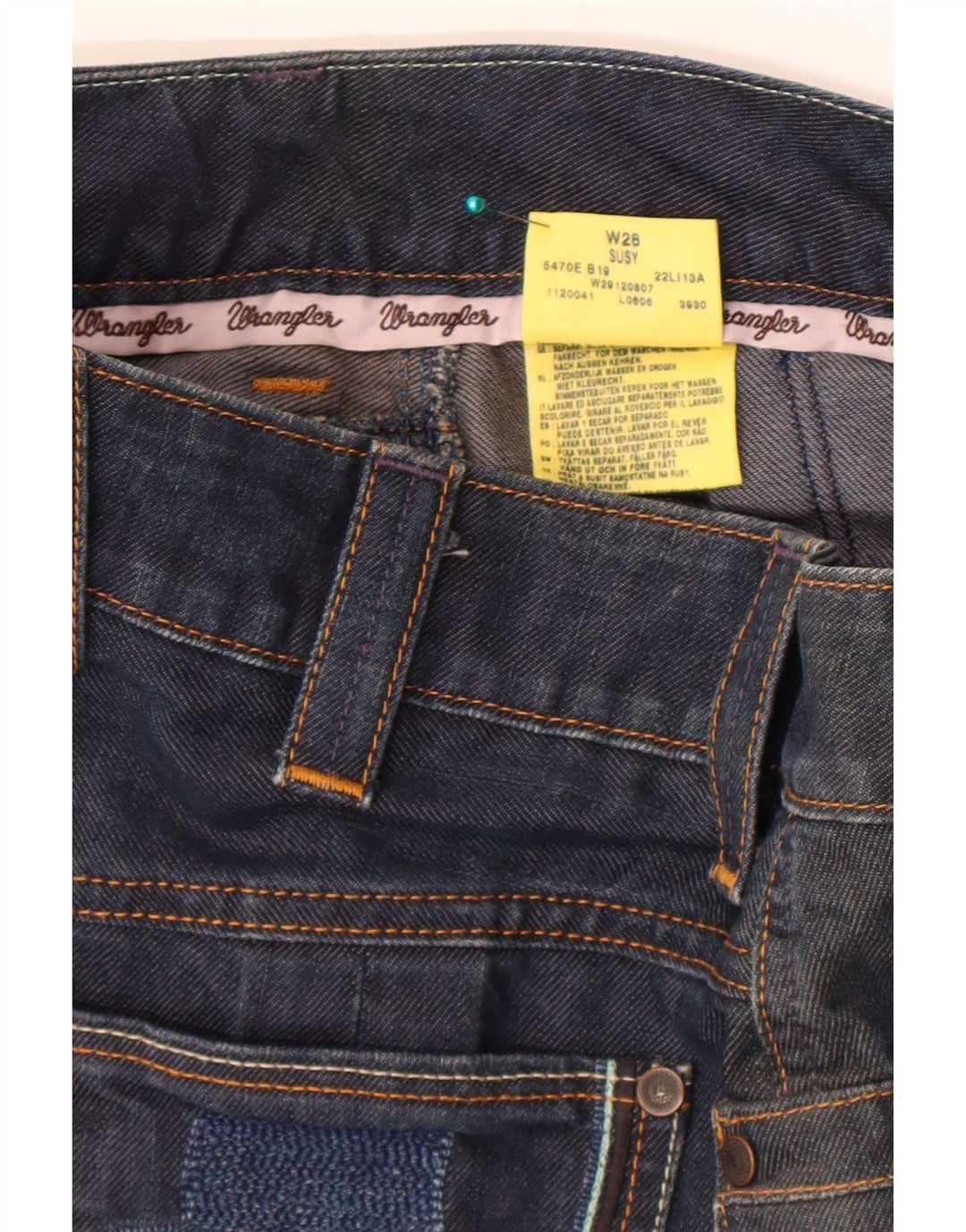 Gonna Wrangler Susy Denim da donna W28 cotone blu navy medio