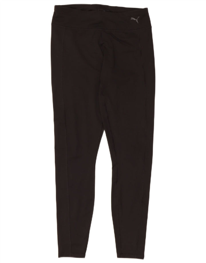 PUMA Womens Leggings UK 12 Medium Black Nylon