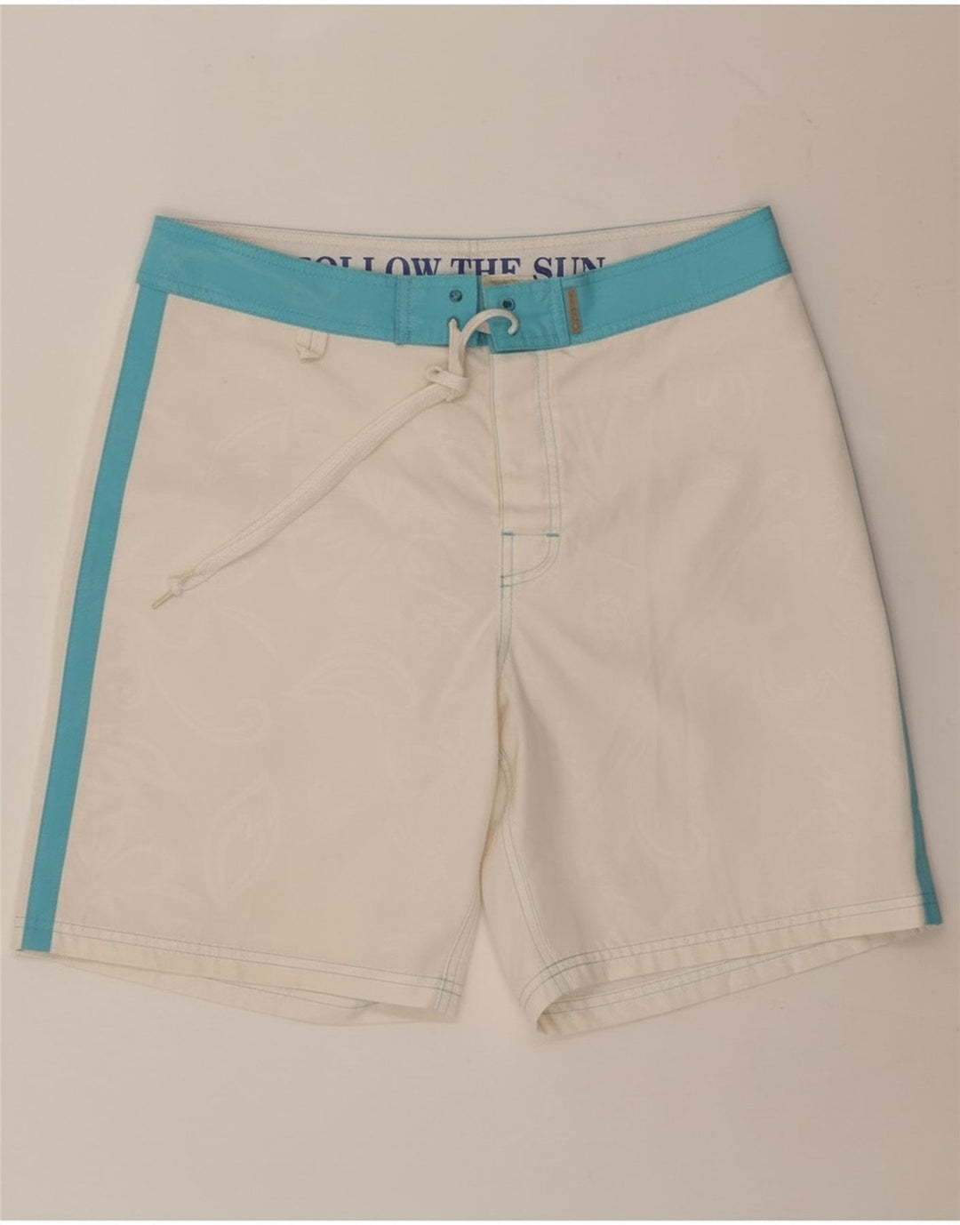 Pantaloncini da bagno da uomo Sundek Poliestere floreale bianco medio
