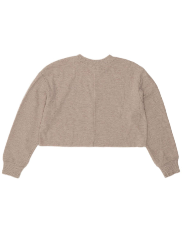 Top corto da donna Zara in camicetta UK 14 Poliestere grigio medio