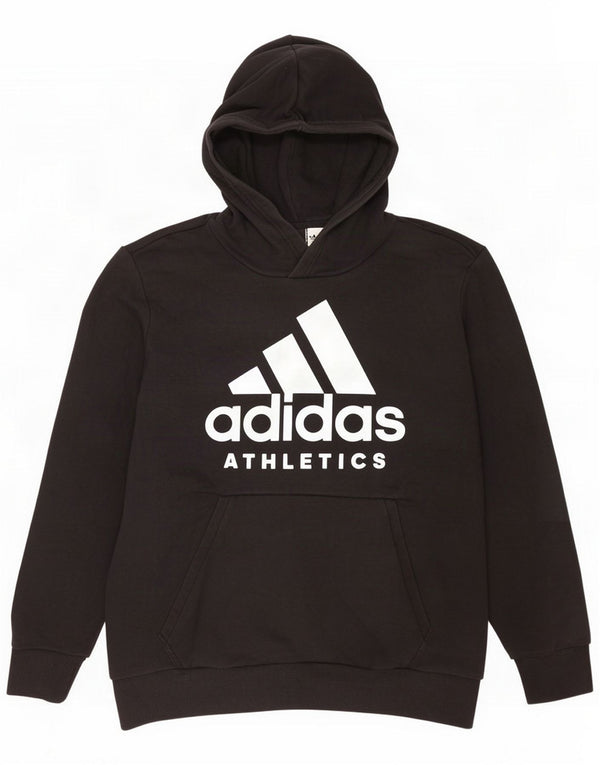 Felpa con cappuccio grafica da uomo Adidas XL in cotone nero