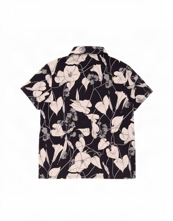 Ted Baker Mens Pullover Shirt Size 5 XL Navy Blue Floral Viscose
