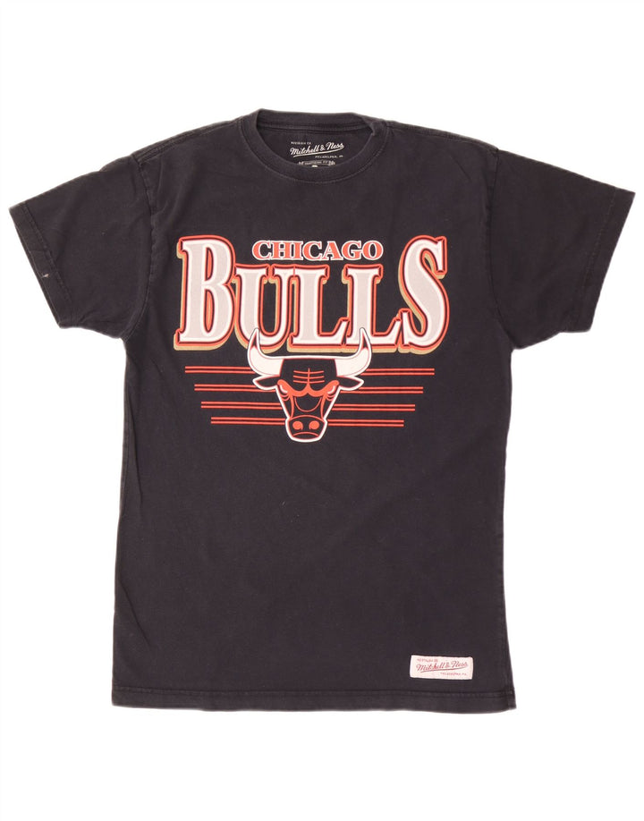 Mitchell & Ness T-shirt grafica da uomo dei Chicago Bulls, piccola, blu navy