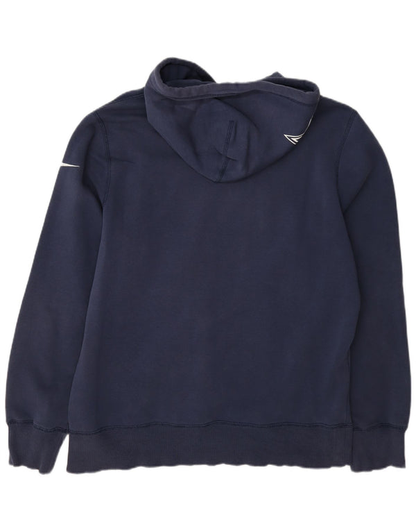 Felpa con cappuccio grafica Nike NFL da uomo, grande, in cotone blu navy