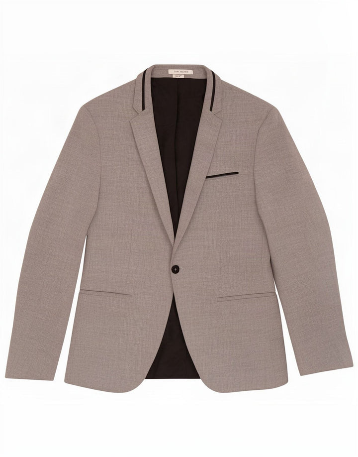 Giacca blazer da uomo a 1 bottone Zara EU 48 Grigio medio