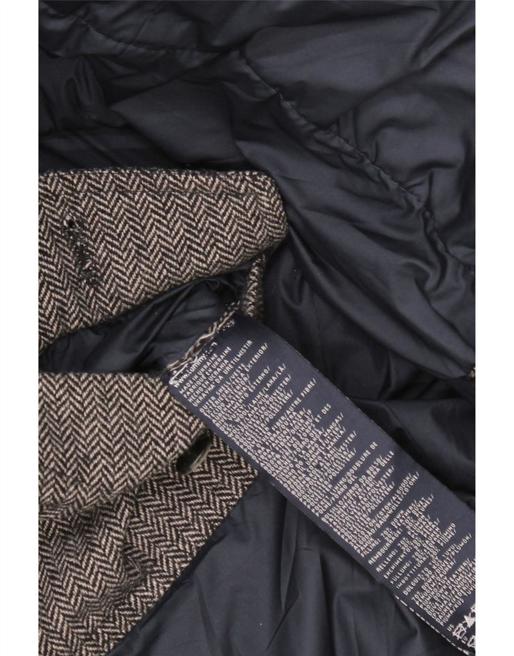 Giacca imbottita da uomo Tommy Hilfiger UK 44 2XL Lana a spina di pesce grigia