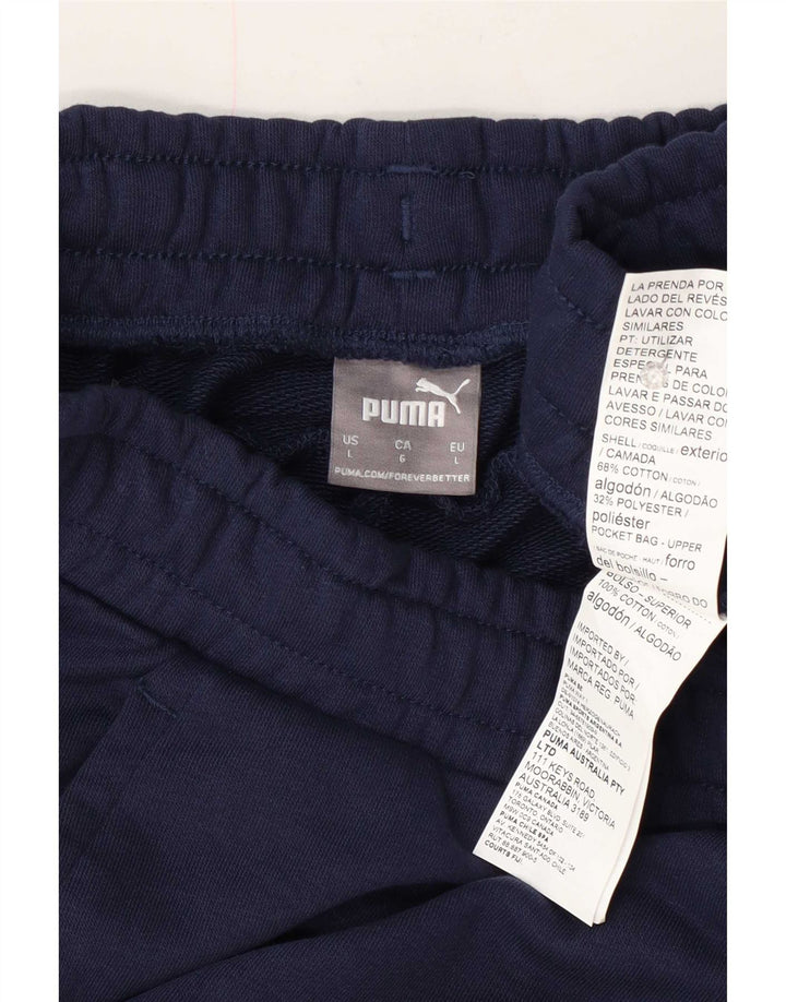 Pantaloncini sportivi da uomo Puma Large in cotone blu navy