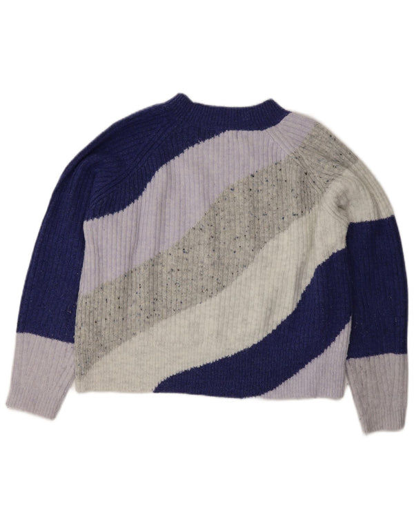 Maglione maglione girocollo corto da donna Marks & Spencer UK 10 piccolo multicolore