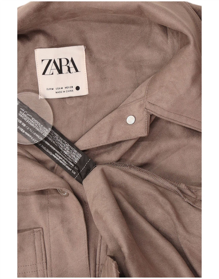 Camicia in velluto da donna Zara UK 14 Poliestere grigio medio