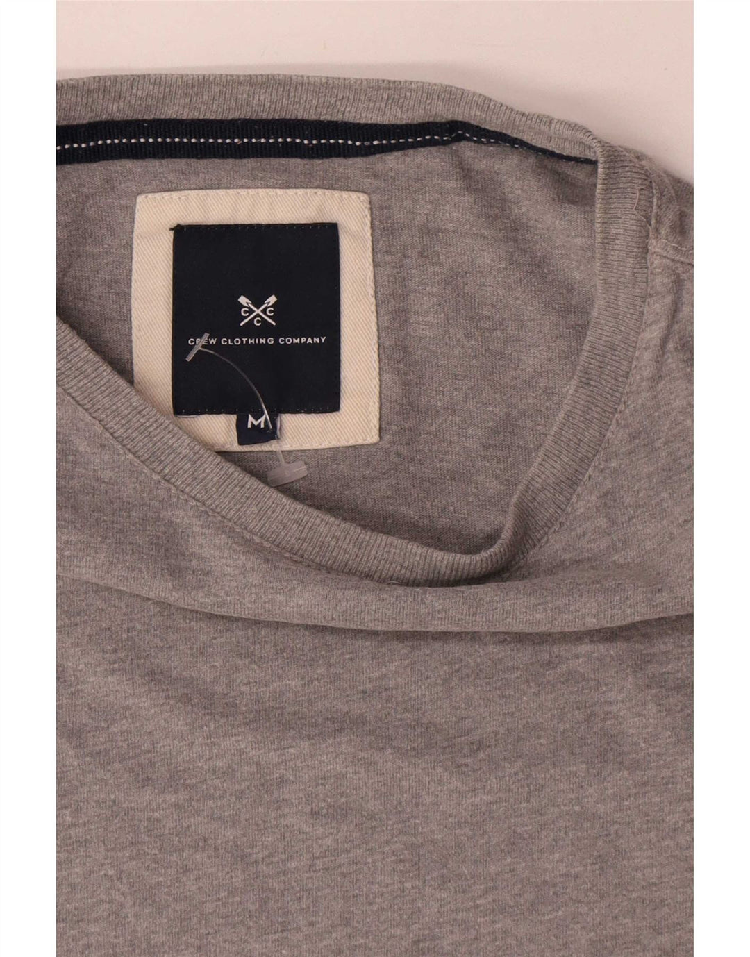 Crew Clothing T-shirt da uomo Top in cotone grigio medio