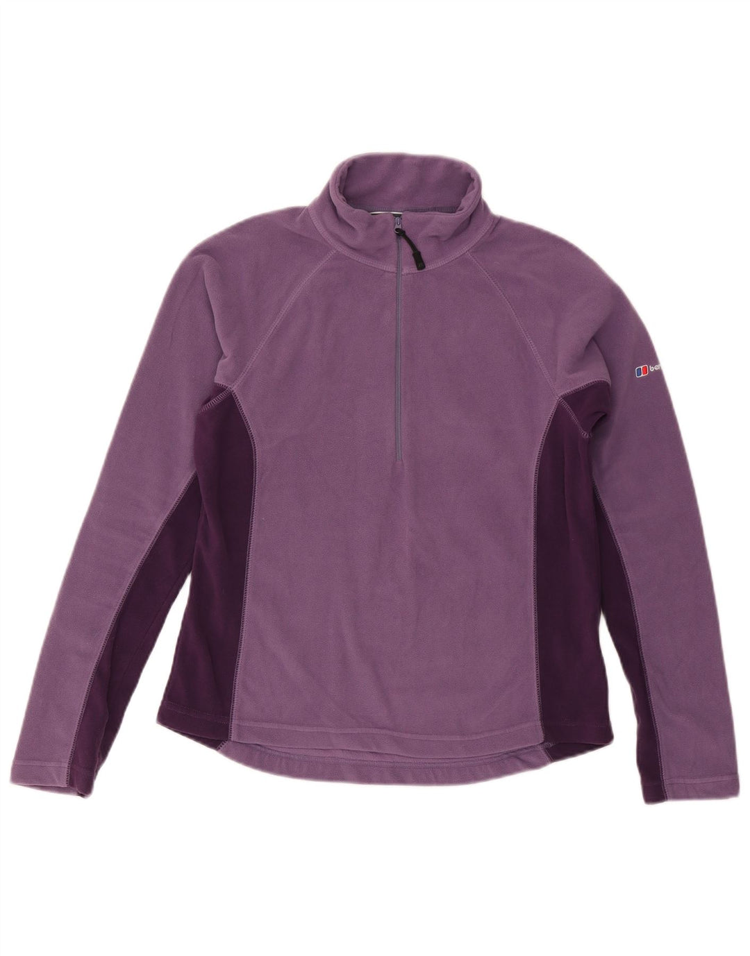 Maglione in pile da donna con collo e zip BERGHAUS UK 14 Large Purple Colourblock