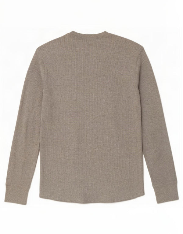 Top grafico da uomo Gap a maniche lunghe in cotone grigio medio