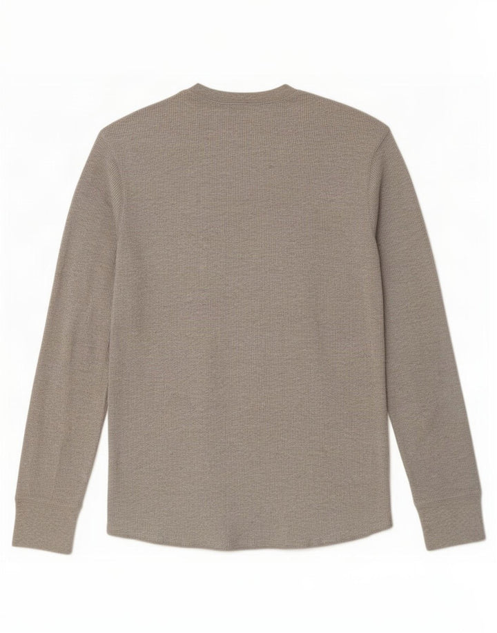Top grafico da uomo Gap a maniche lunghe in cotone grigio medio