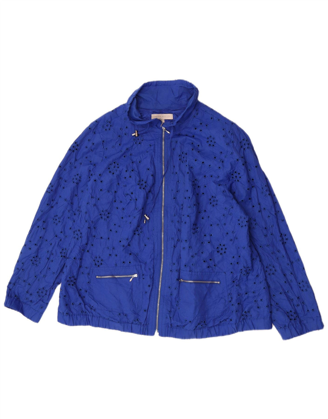 Giubbotto bomber da donna Laura Ashley UK 20 2XL cotone blu