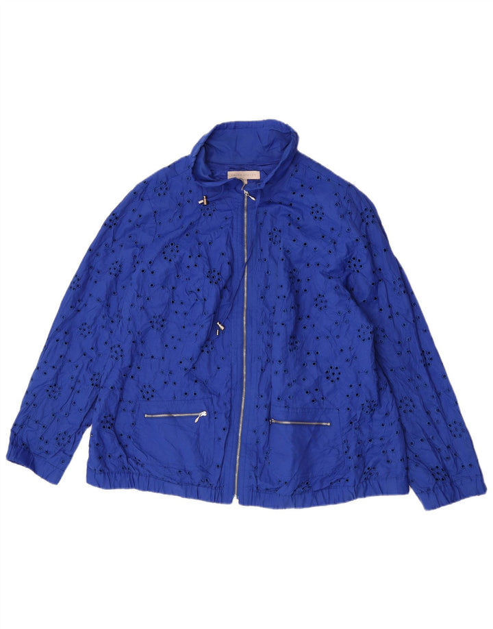 Giubbotto bomber da donna Laura Ashley UK 20 2XL cotone blu