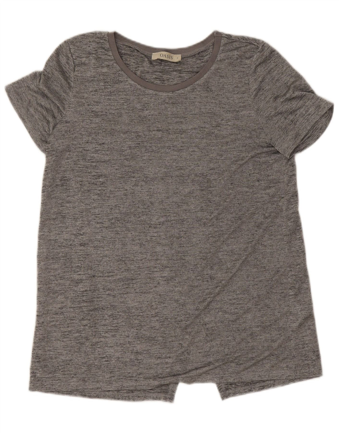 T-shirt da donna Oasis Top UK 10 piccolo poliestere chiazzato grigio