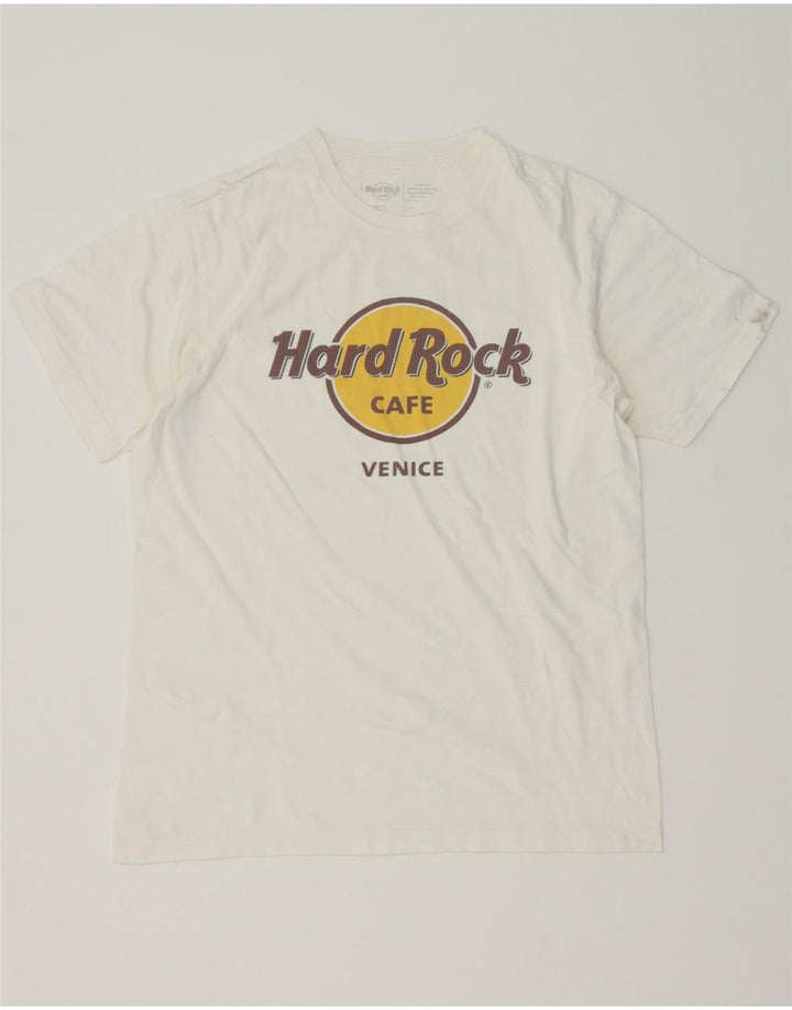 HARD ROCK CAFE Mens Venice Graphic T-Shirt Top Medium White Cotton Vintage Hard Rock Cafe and Second-Hand Hard Rock Cafe from Messina Hembry 