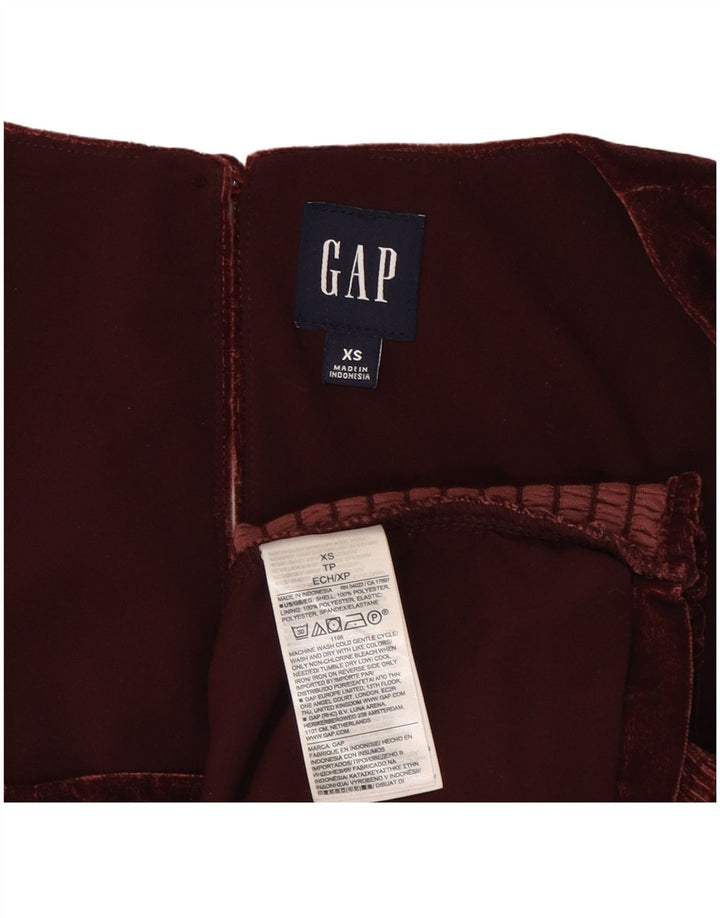 Gap Canotta corta da donna UK 6 XS Bordeaux Poliestere