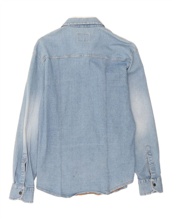 WAMPUM Mens Denim Shirt Large Blue Cotton Vintage Wampum and Second-Hand Wampum from Messina Hembry 