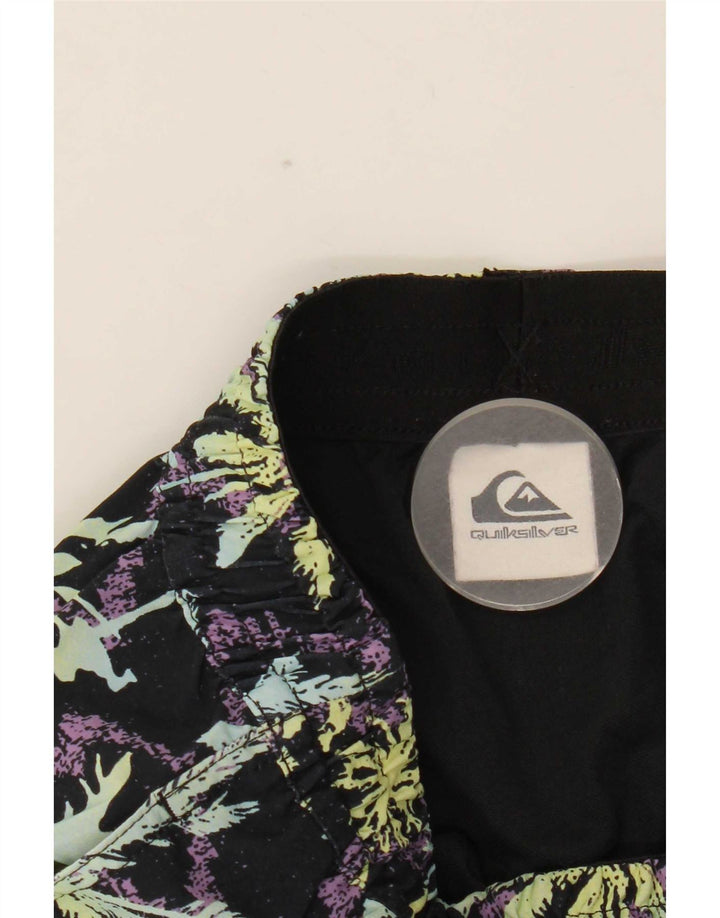 Pantaloncini da bagno Quiksilver con grafica per ragazzi 9-10 anni, poliestere nero medio