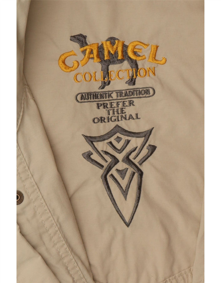 CAMEL Mens Hooded Bomber Jacket UK 40 Large Beige Vintage Camel and Second-Hand Camel from Messina Hembry 