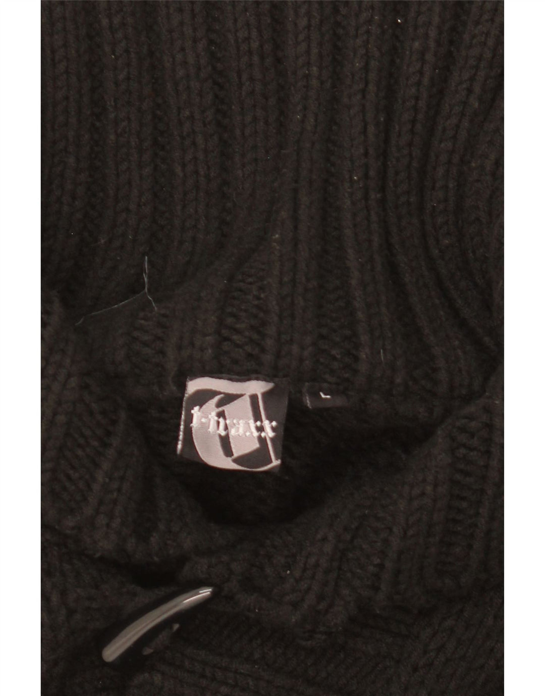 Maglione cardigan da uomo vintage grande acrilico nero