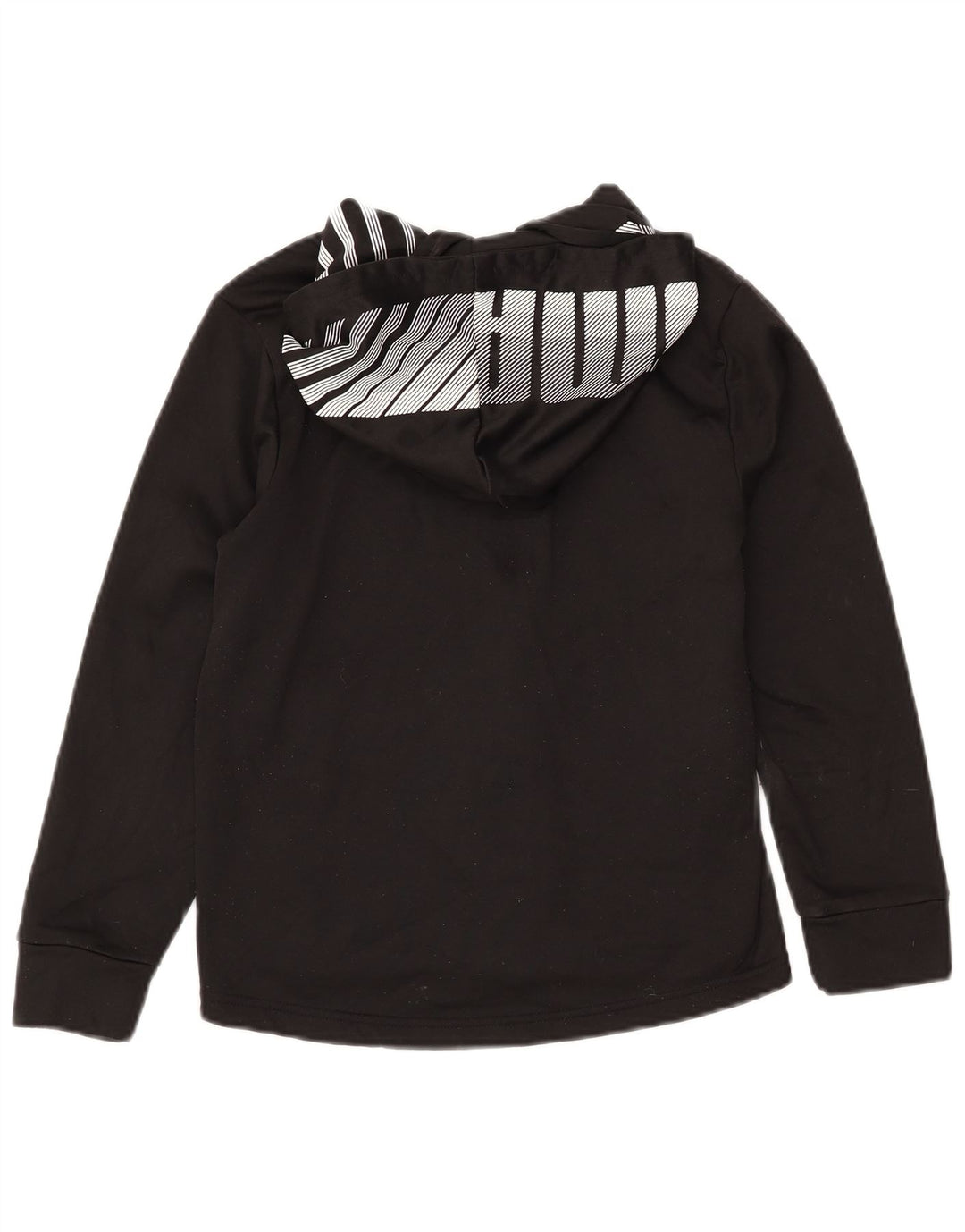 Felpa con cappuccio e zip grafica PUMA per ragazzi 10-11 anni, poliestere nero medio