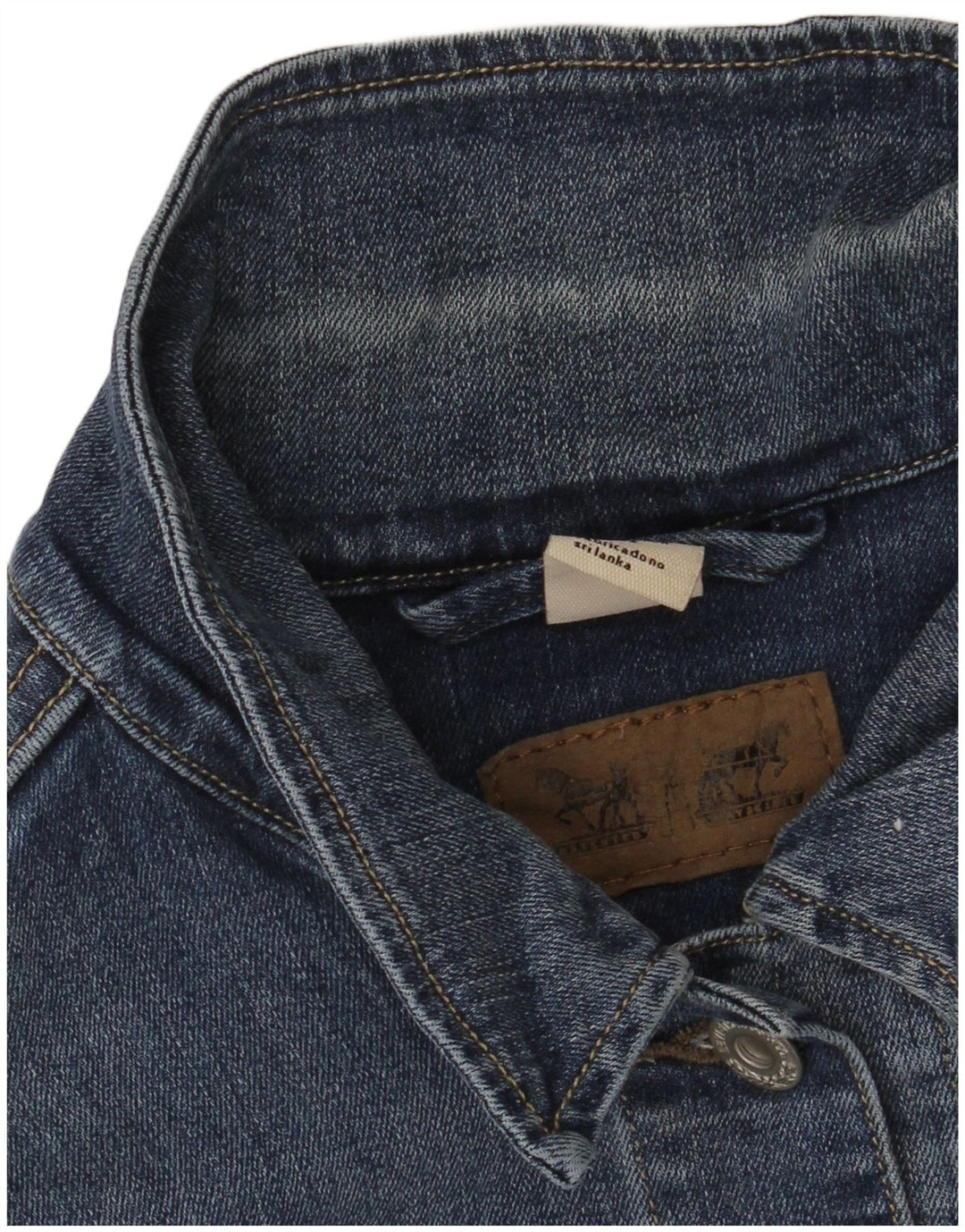 Giacca in denim corta da donna LEVI'S UK 18 XL cotone blu