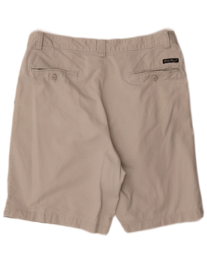 EDDIE BAUER Mens Pegged Chino Shorts W34 Large  Beige Cotton