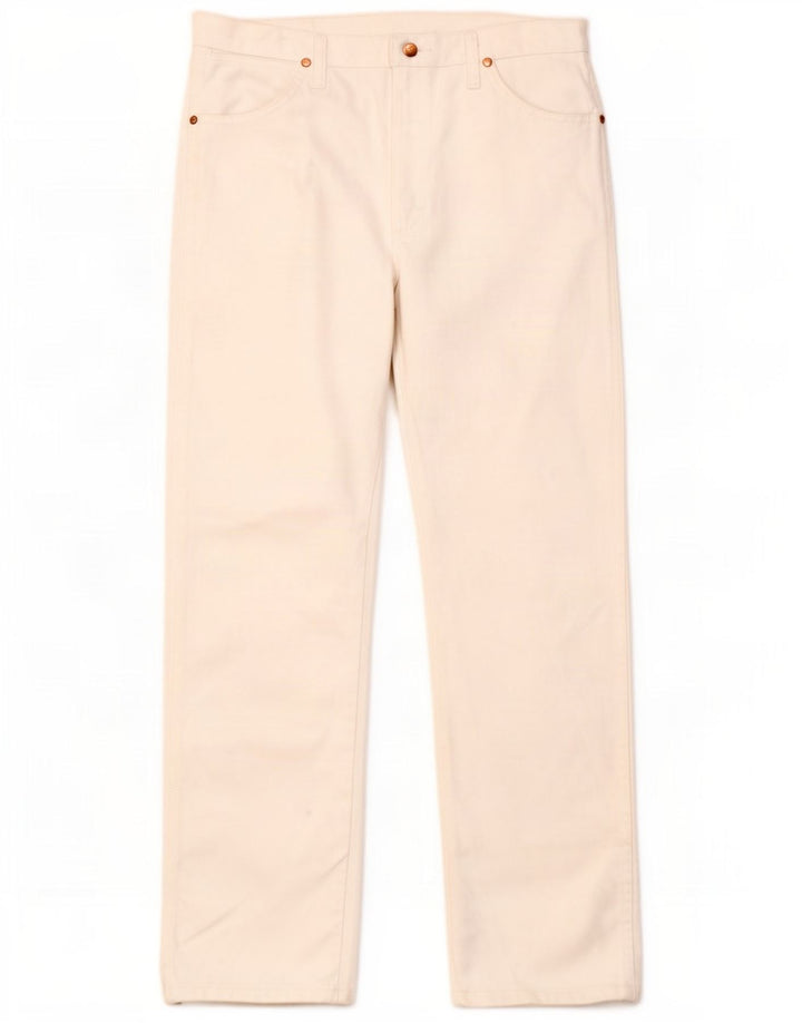 Jeans dritti da donna Wrangler W35 L30 cotone bianco