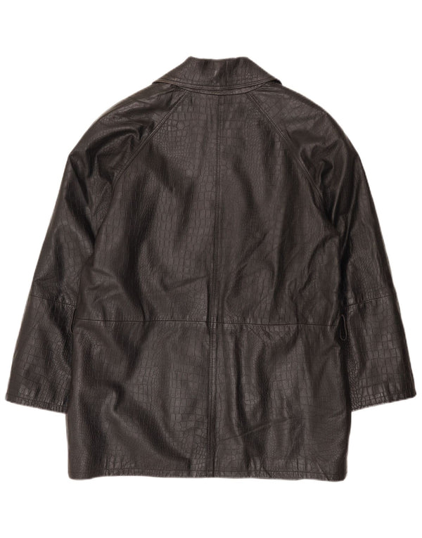 Cappotto Doppiopetto Donna Conbipel IT 40 Small Nero Stampa Animalier
