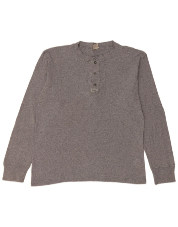 Levi's Uomo Top Manica Lunga Grande Cotone Grigio