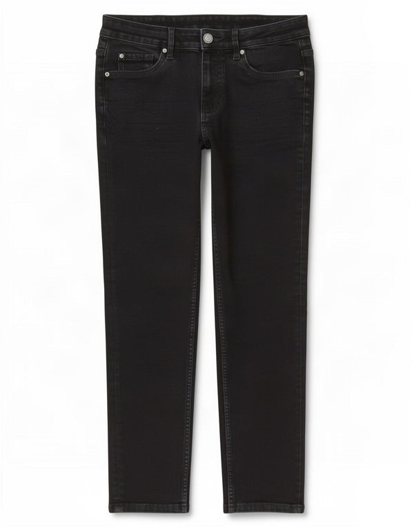 Jeans slim da donna Marks & Spencer UK 12 medio W30 L26 cotone nero