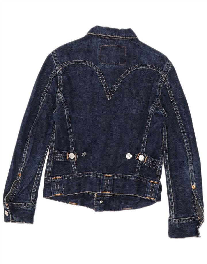 Giacca in denim corto da donna Levi's UK 10 piccolo cotone blu