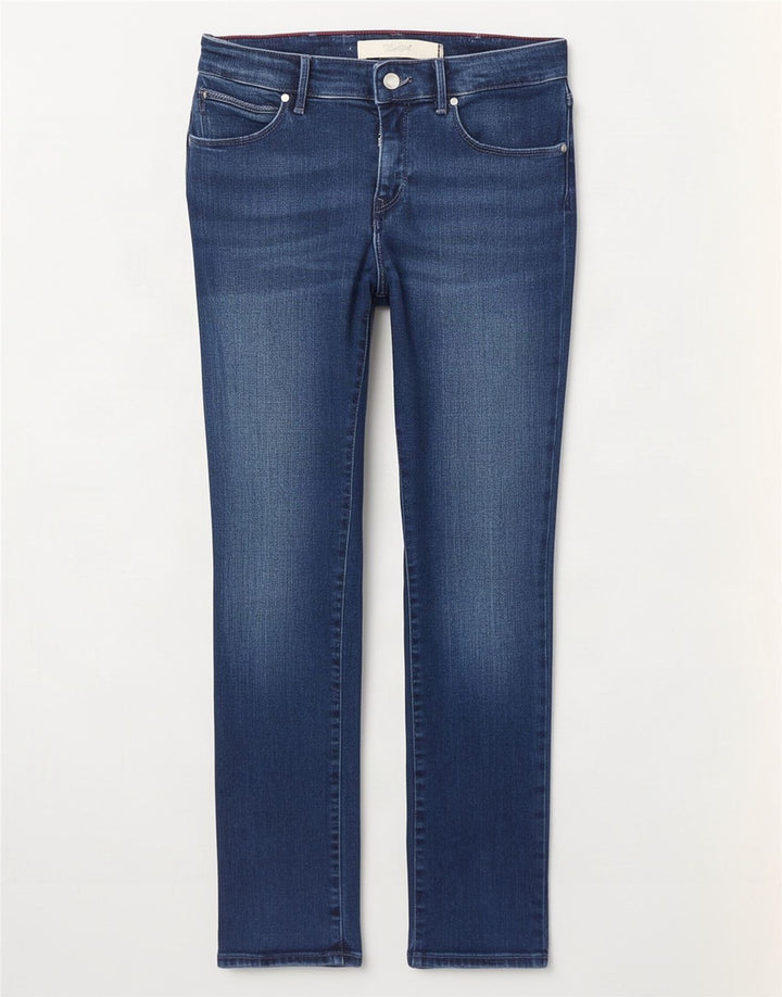 Jeans dritti slim Drew da donna Wrangler W27 L30 cotone blu