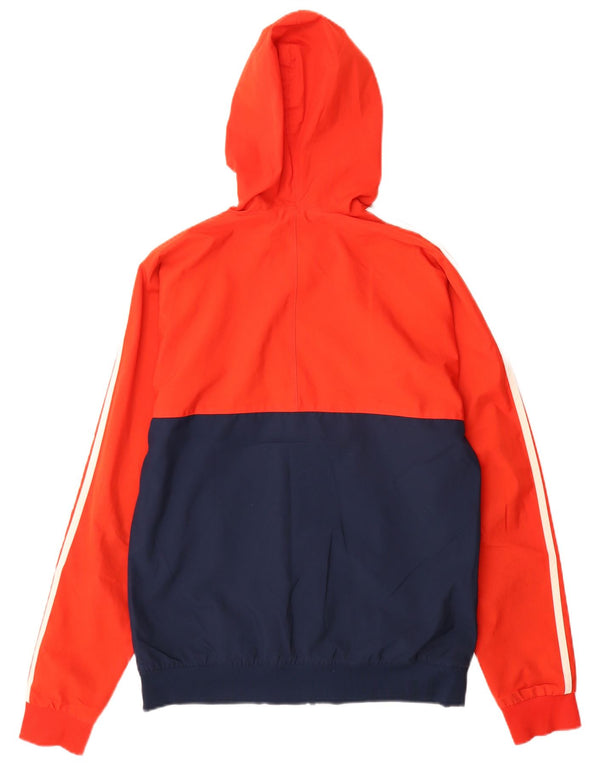 Giacca antipioggia da uomo ADIDAS con cappuccio UK 36 Small Poliestere color block rosso