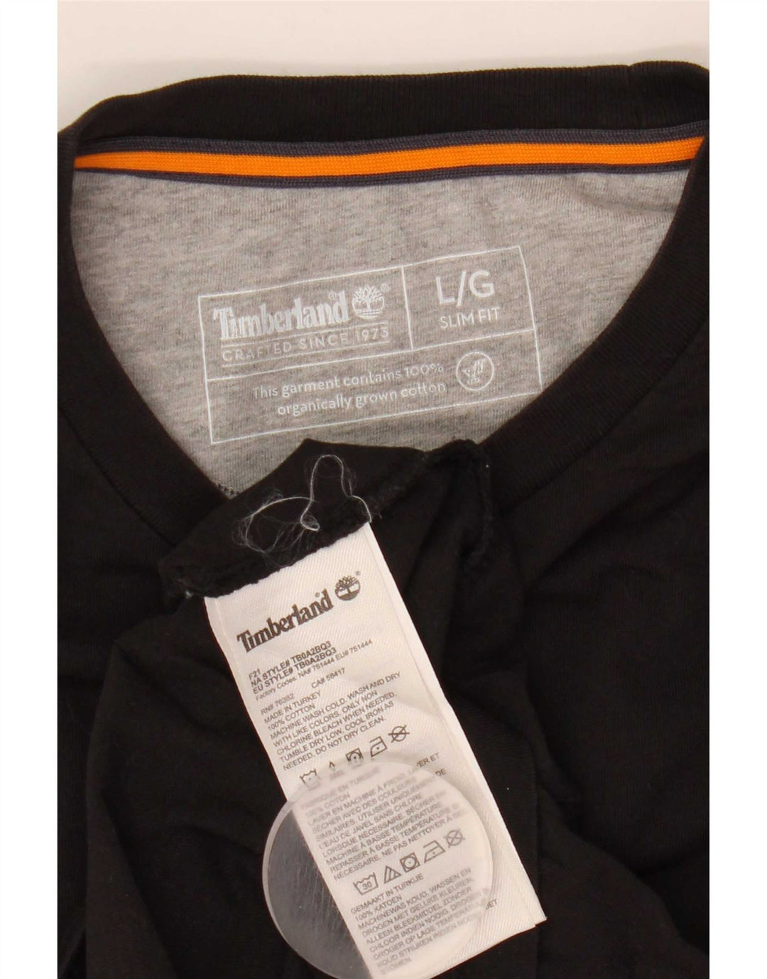 Timberland Uomo Slim Fit Top manica lunga grande cotone nero